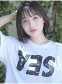 愛されくびれボブ 暗髪グレージュカラー 新宿