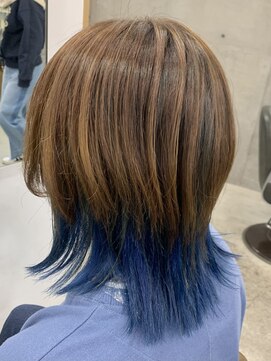 ヘアー アイス 御器所本店(HAIR ICI) 20代30代ウルフインナーカラー立体感小顔丸み乾かすだけ