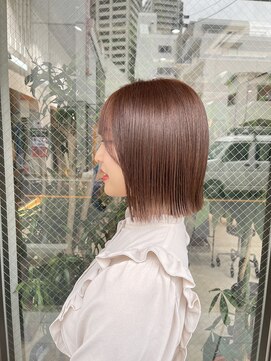 アドア 横浜(ADORE) 【ADORE横浜】ピンクベージュ×ボブ