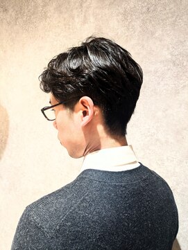 ブロッサム 上尾店(Blossom) 爽やかマットショート☆ビジネス刈り上げツーブロックブラック