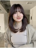 大人レイヤーミディ 似合わせ顔周りカット顔まわりカット