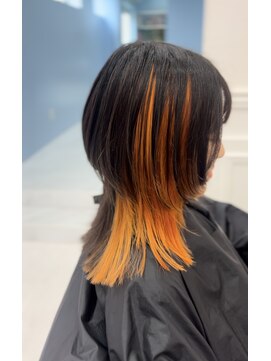 グラスペディア(graspedia) ハイトーン/デザインカラー/オレンジカラー/ウルフカット