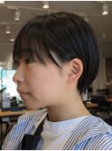 黒髪耳掛けショートボブ！