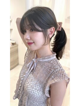 ハピネス 梅田茶屋町店(HAPPINESS) レイヤーカット/オリーブブラウン/顔まわり/韓国ヘア/髪質改善