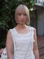 パーク(PAAQ)&nbsp;ブリーチカラー/ホワイトブロンド／ボブ／フェイスレイヤー