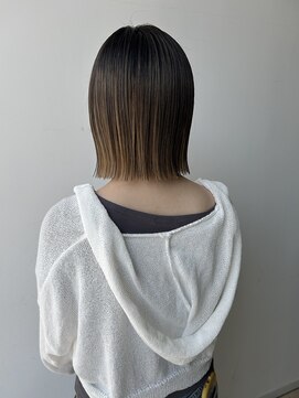 ロックス バイ マグ 松本(rocks BY MAG) ブリーチなし大人可愛いマロンブラウン似合わせ耳かけボブ