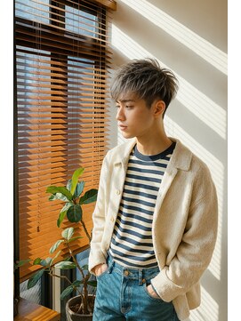 コポル(Copol) メンズハイトーンショート×シルバーグレージュ