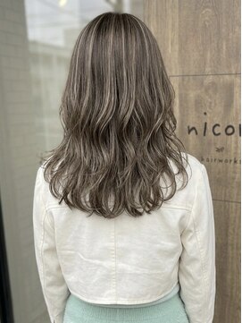 ニコリヘアワークス(nicori hair works) セミロング×ウェーブ2