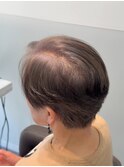 白髪率70%以上でもナチュラルに馴染むグレイカラーショート