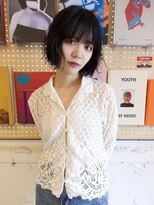 ルーム(Loom.)&nbsp;黒髪ニュアンスボブ 切りっぱなしボブ レイヤーボブ
