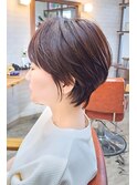 ショート くびれショート ブラウンカラー