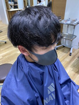 ネイビー(NAVY) 前髪・フロント縮毛矯正+ダウンパーマ(癖の緩和もできます)