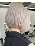 保存必須【海外風ハイトーンボブ】パールベージュカラー