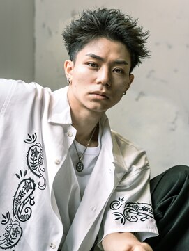 エムスラッシュ アヴェダ 自由が丘(M.SLASH AVEDA) 波巻き/グレージュカラー/ツーブロック/束感ショート/自由が丘