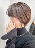 ショート/白髪ぼかしハイライト/30代40代
