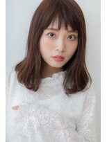 カバーヘア ブリス 大宮西口(COVER HAIR bliss)&nbsp;艶カラーシルキーベージュオン眉美髪セミディX大宮20代30代40代