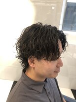 オーシャントーキョー(OCEAN TOKYO) 波巻きセンターパート(刈り上げツーブロック黒髪パーマ)