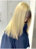 11588ニュアンスカラー金髪黒髪アッシュインナーカラーロング