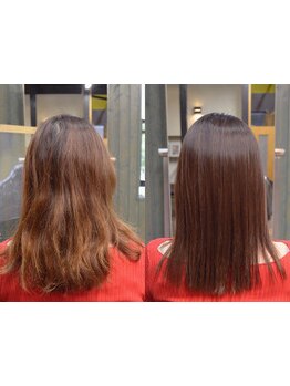【一人一人の髪質やクセに合わせて薬剤を選定】作り込み過ぎない自然なストレートが叶う♪