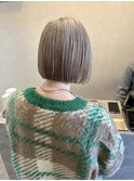 切りっぱなしボブ/ハイトーンベージュ