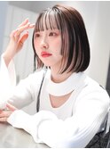 アンブレラカラー/切りっぱなしボブ