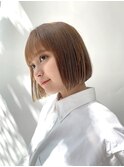大人かわいい/20代30代/小顔ひし形/ボブ/切りっぱなしボブ
