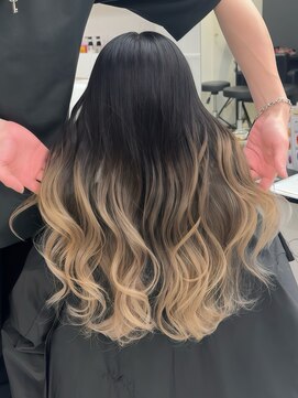 アライブ ハラジュク(ALIVE harajuku) 【Rikuto限定】バレイヤージュ　シャドールーツ　エンドカラー