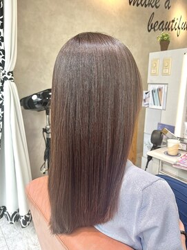 ハナビ(hanabi) 縮毛矯正ビフォーアフター 髪質改善 毛先のダメージ改善