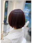 ショートボブ×カシスピンク/YURI/博多美容室