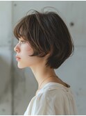 秋のマッシュショート×透明感マロアッシュ