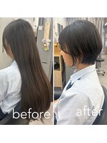 ヘアサロン ドットプラス 町田店(dot. plus)&nbsp;【中西里美】ヘアドネーション/ショート/暗めカラー/町田