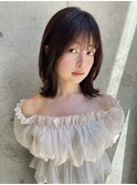 レイヤーカット/オリーブベージュ/ブリーチなし/髪質改善/梅田