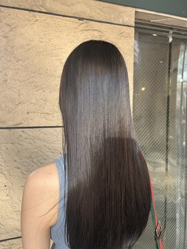 透明感カラー　艶カラー　髪質改善
