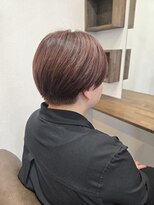 Miss Atena 萩店【髪質改善/ヘッドスパ/ショート】 暖色系カラーで温かみある襟足スッキリショート