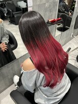 シェリール(Cherir) レッドピンクグラデーションカラー、バイカラー