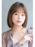 【LANY横浜】ナチュラルストレートボブ×オリーブベージュ
