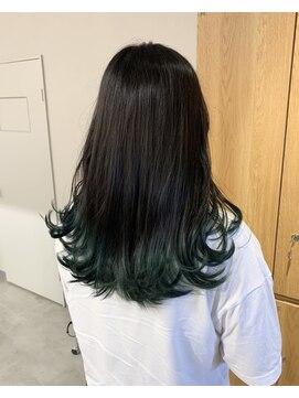 ディードットログ 大和西大寺店(D.Log) グラデーション/裾カラー/グリーン　奈良　大和西大寺