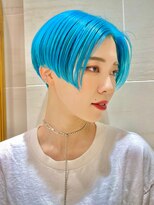 マックス フォー ヘアー(MAX FOR HAIR) 【デザインカラー】ハンサムショート×ハイトーンペールブルー◎