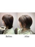 丸みコンパクトショート美髪さらふわ小顔【カミケンガレリア】