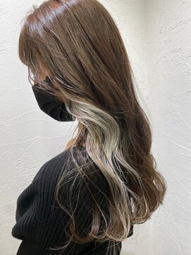 アジールヘア 池袋東口店(agir hair) 20代30代ハイトーンインナーホワイトベージュカラー池袋池袋東口
