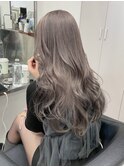 6006髪質改善ブリーチなしダブルカラーレイヤーカット韓国波巻き