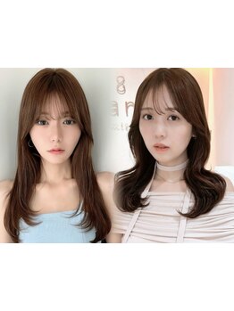 前髪と顔周りレイヤーカットで小顔に★韓国風くびれヘアやショート/ボブまで動きのある抜け感を演出！/横浜