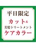 ●平日限定●カット＋ケアカラー美髪トリートメント ※料金詳細参照