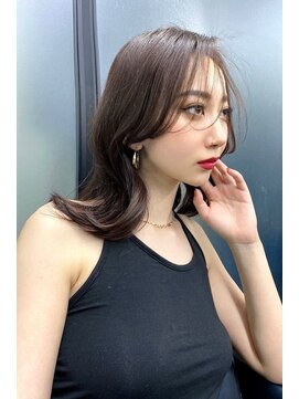 ランズ(LANDS) ワンホンへア 顔まわりレイヤーカット 【韓国ヘア 大阪 梅田】