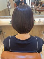 オリーブスバイネオリーブ(Olive's by neolive)&nbsp;ボブルフ_ネビージュ_小顔_ワンレン_黒髪_白髪ぼかし_前髪