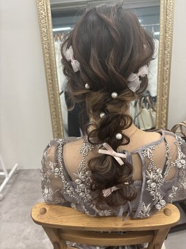 サリーワンフォーワン(Sally 141) リボンとパールの編みおろし