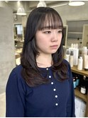 ミディアムレイヤー、シースルーバング、わんほんへあ