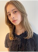 20代30代40代大人かっこいいハイライトブリーチ無造作ミディ