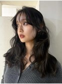 レイヤーカット/黒髪ロング/艶髪