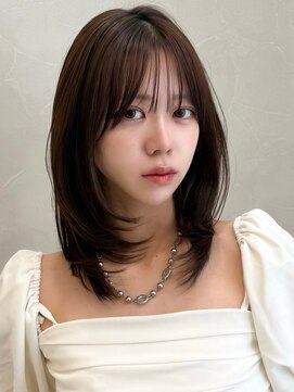 アグノス 青山(Agnos) 似合わせカットオリーブグレー20代30代40代◎前髪結べるボブ